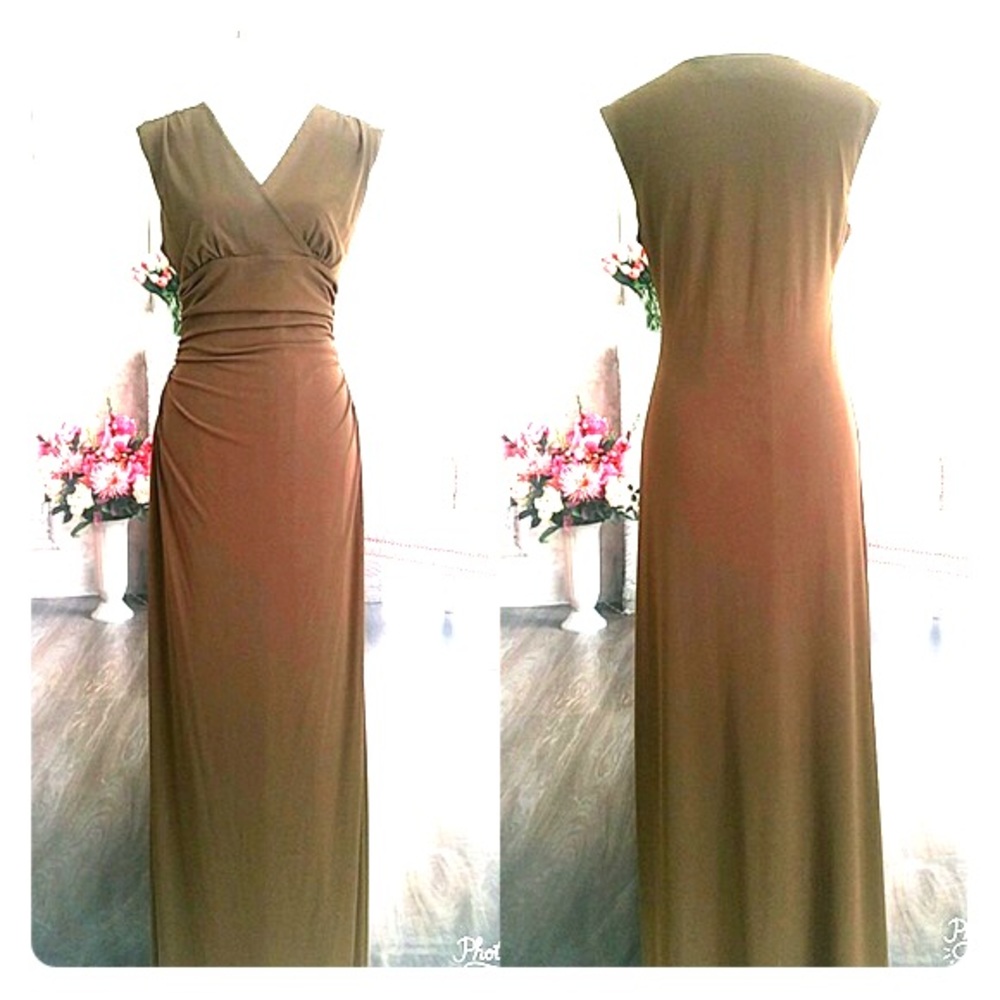 Calvin Klein Chocolate brown maxi-dress